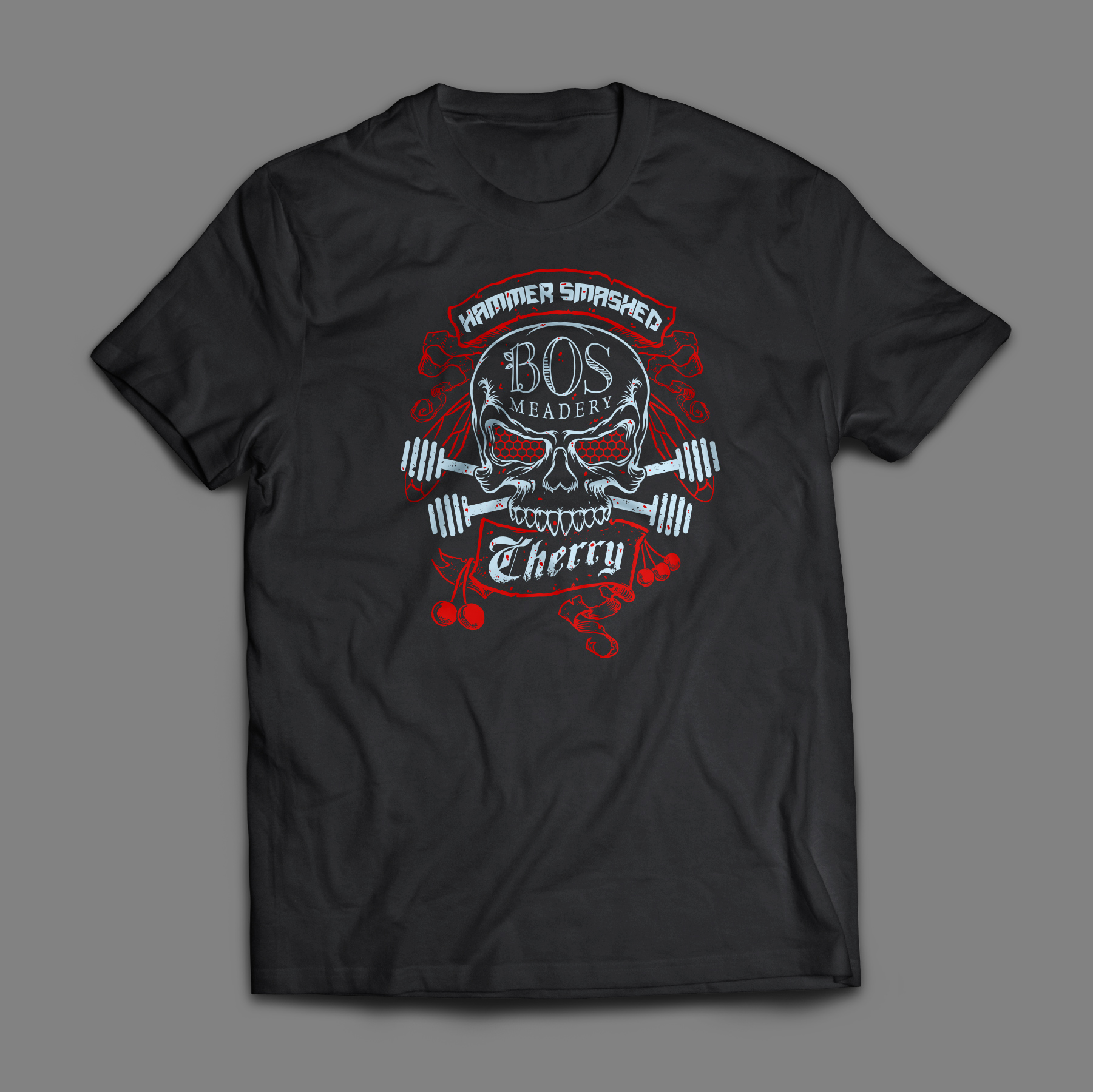 Hammer Smashed Cherry / Apparel graphic.
