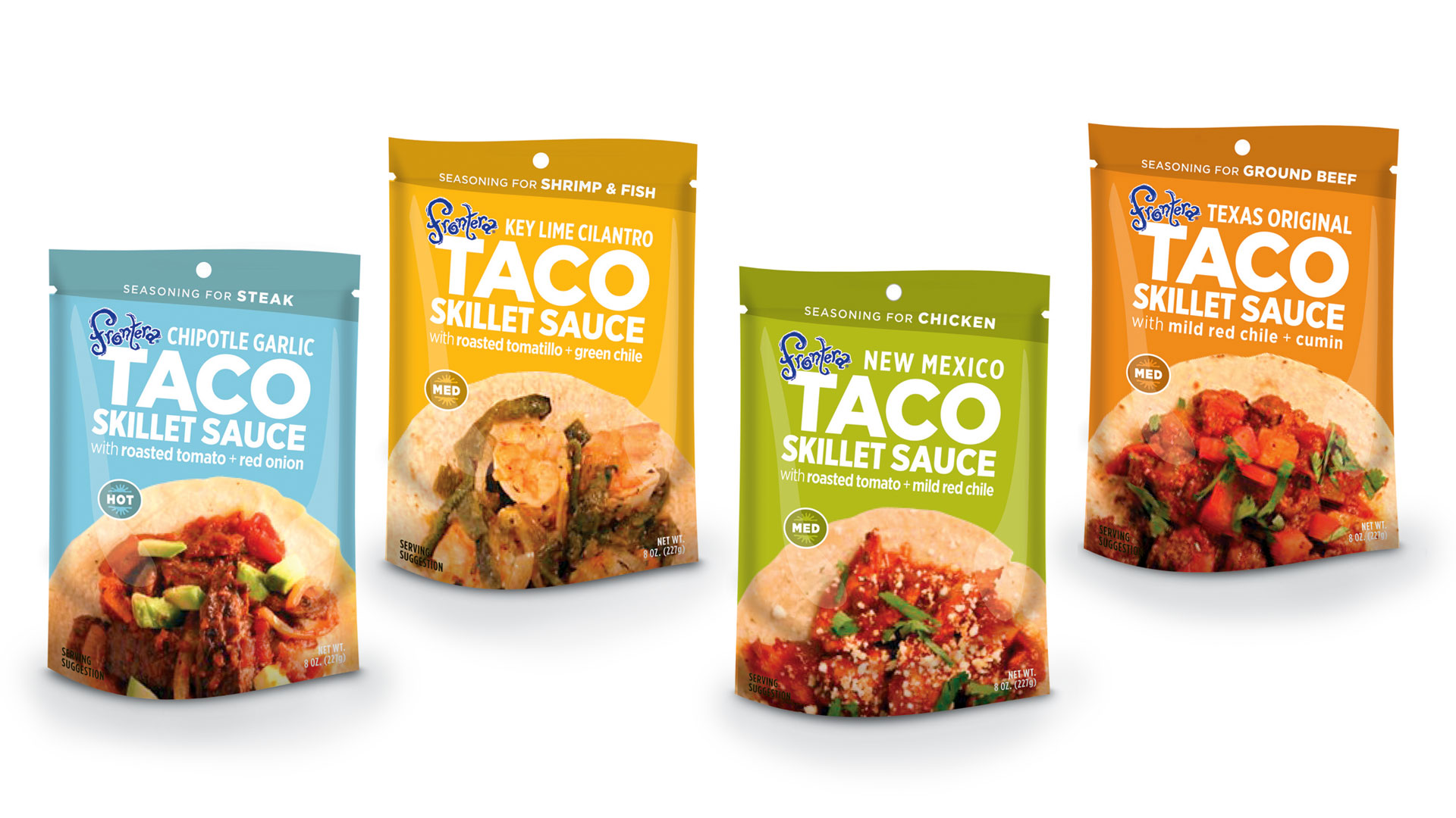 Taco skillet sauces / Pouch packaging family.