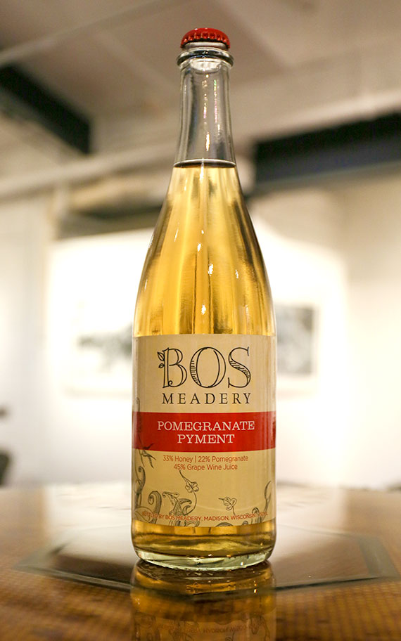 Pomegranate Pyment / Bottle label.
