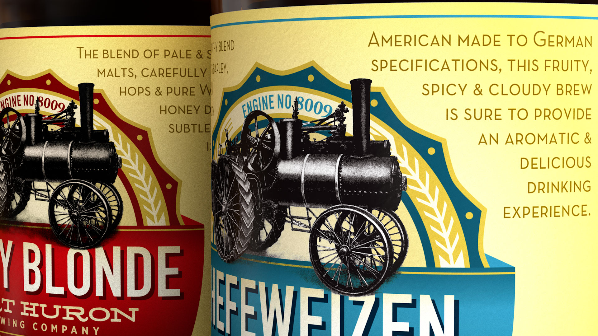 Honey Blonde and Hefeweizen / The label system.