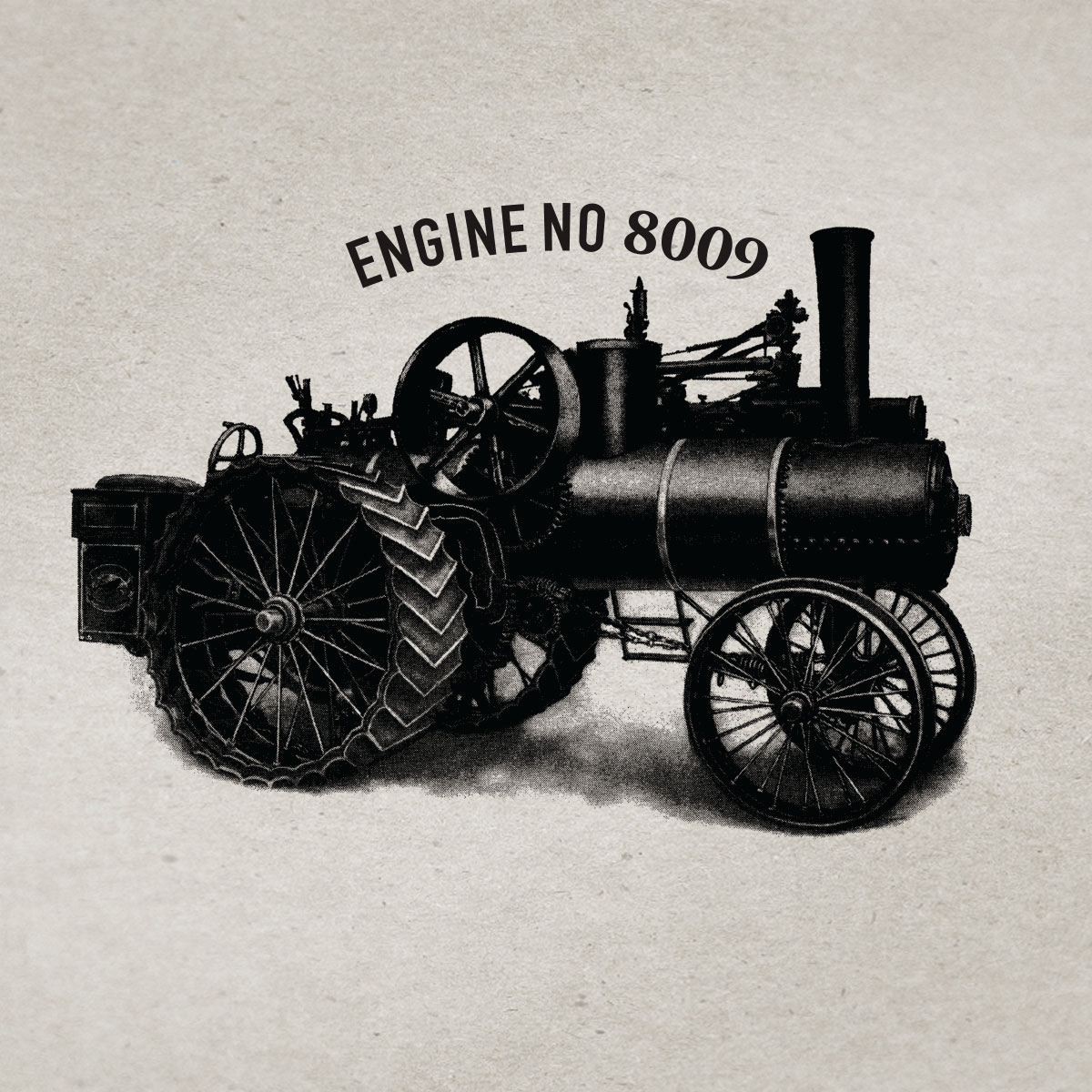 Steam-engine illustration / Engine No. 8009.