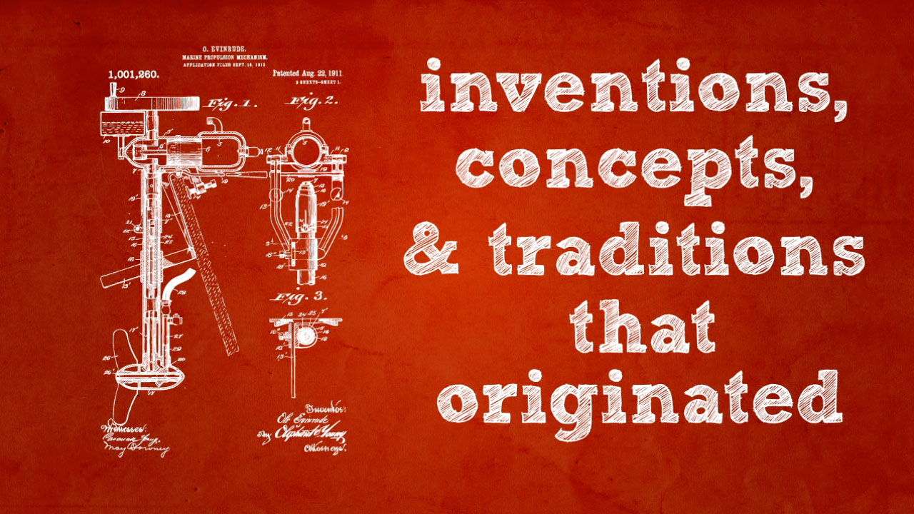 Invention drawing / Layered graphics and bold color.