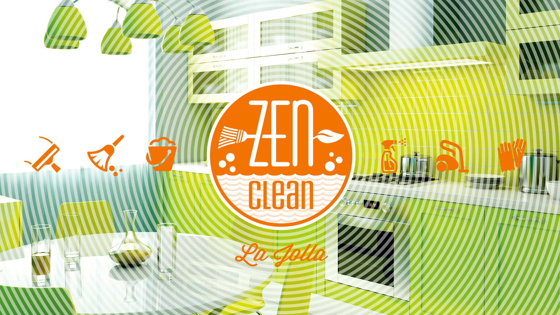 Zen Clean / Storefront identity in green and orange.