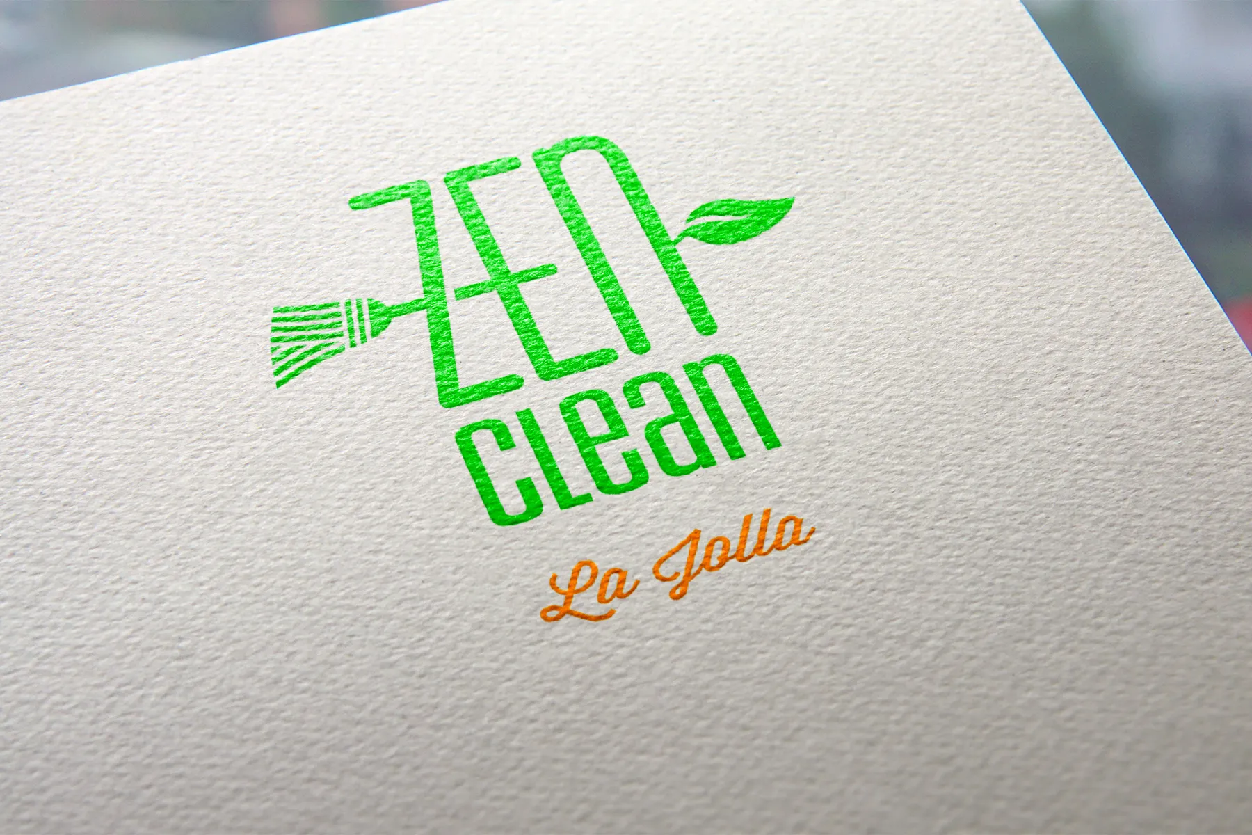 Primary identity / Lettering and leaf detail.