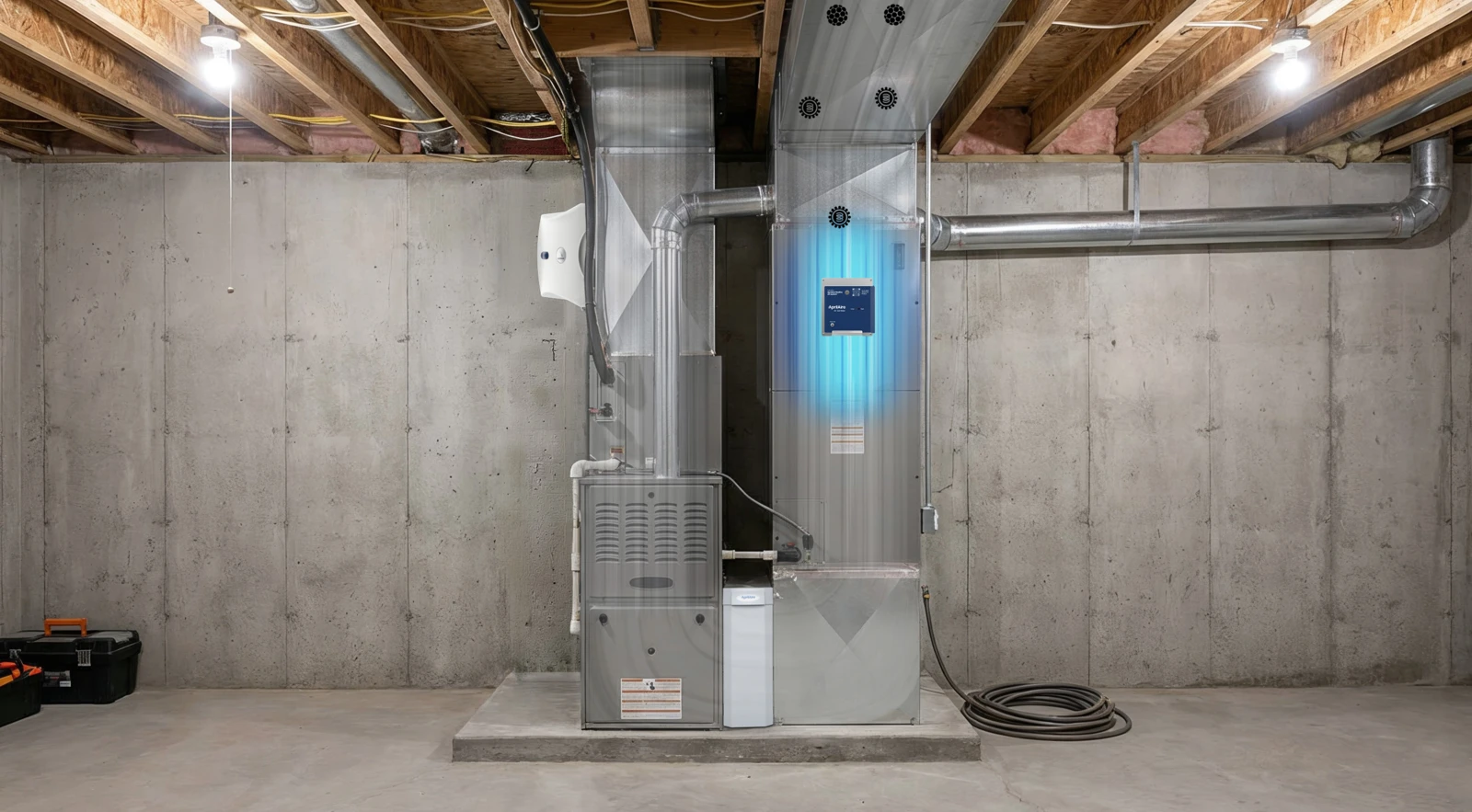 UVD1 In-Duct UVC Air Sanitizer / Installation context.