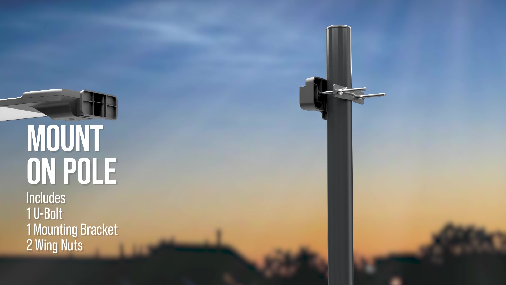 Sol R Brite — Pole-mount assembly
